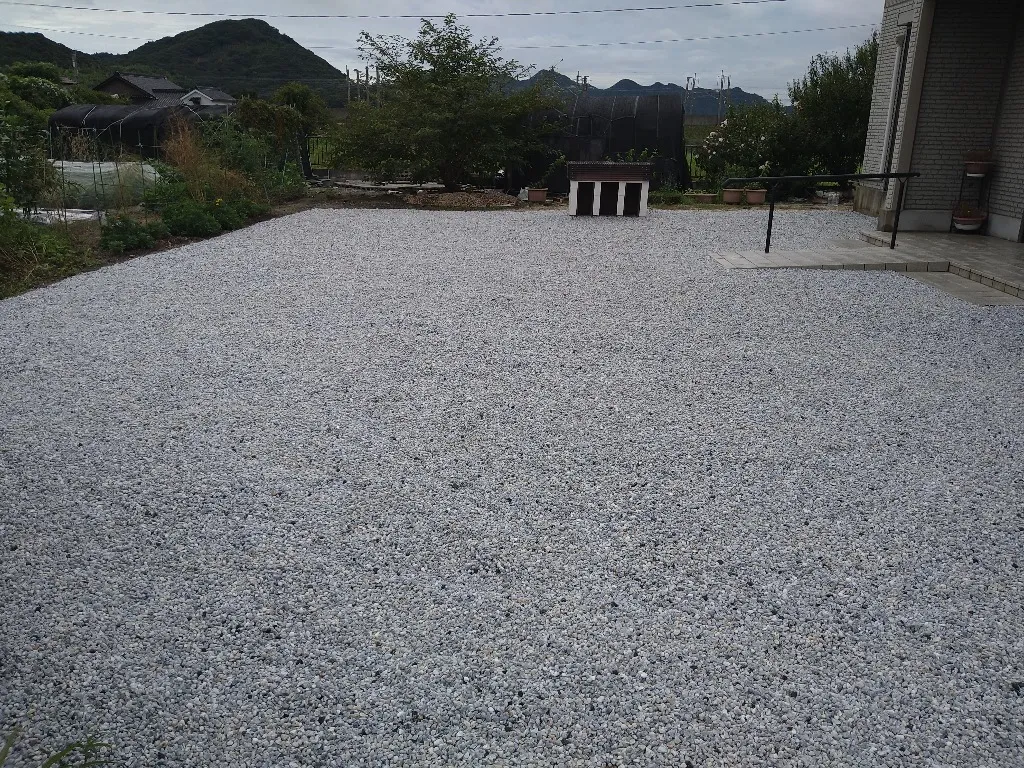 宇部市 S邸 雑草対策 (防草シート+砂利敷き)